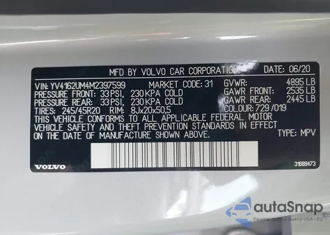 2021 Volvo Xc40 T5 R-Design from USA, damaged, VIN YV4162UM4M2397599